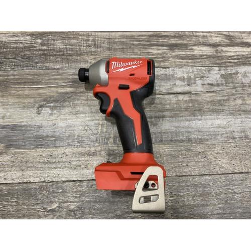 AS-IS Milwaukee 18V Lithium-Ion Compact Brushless Cordless 1/4 in. Impact Driver (Tool-Only)
