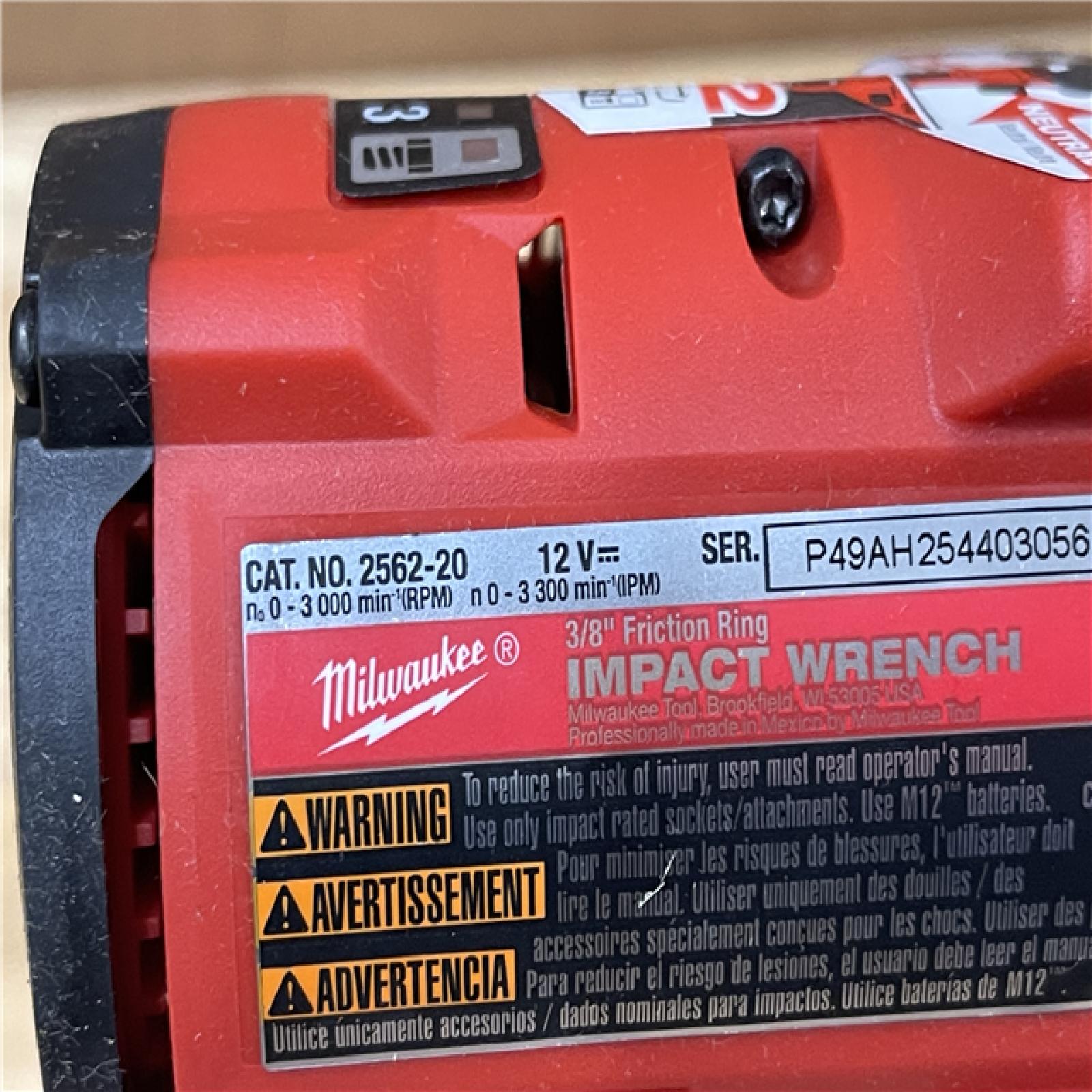 AS-IS Milwaukee  FUEL 12V Cordless Stubby 3/8 in. Impact Wrench (Tool-Only)