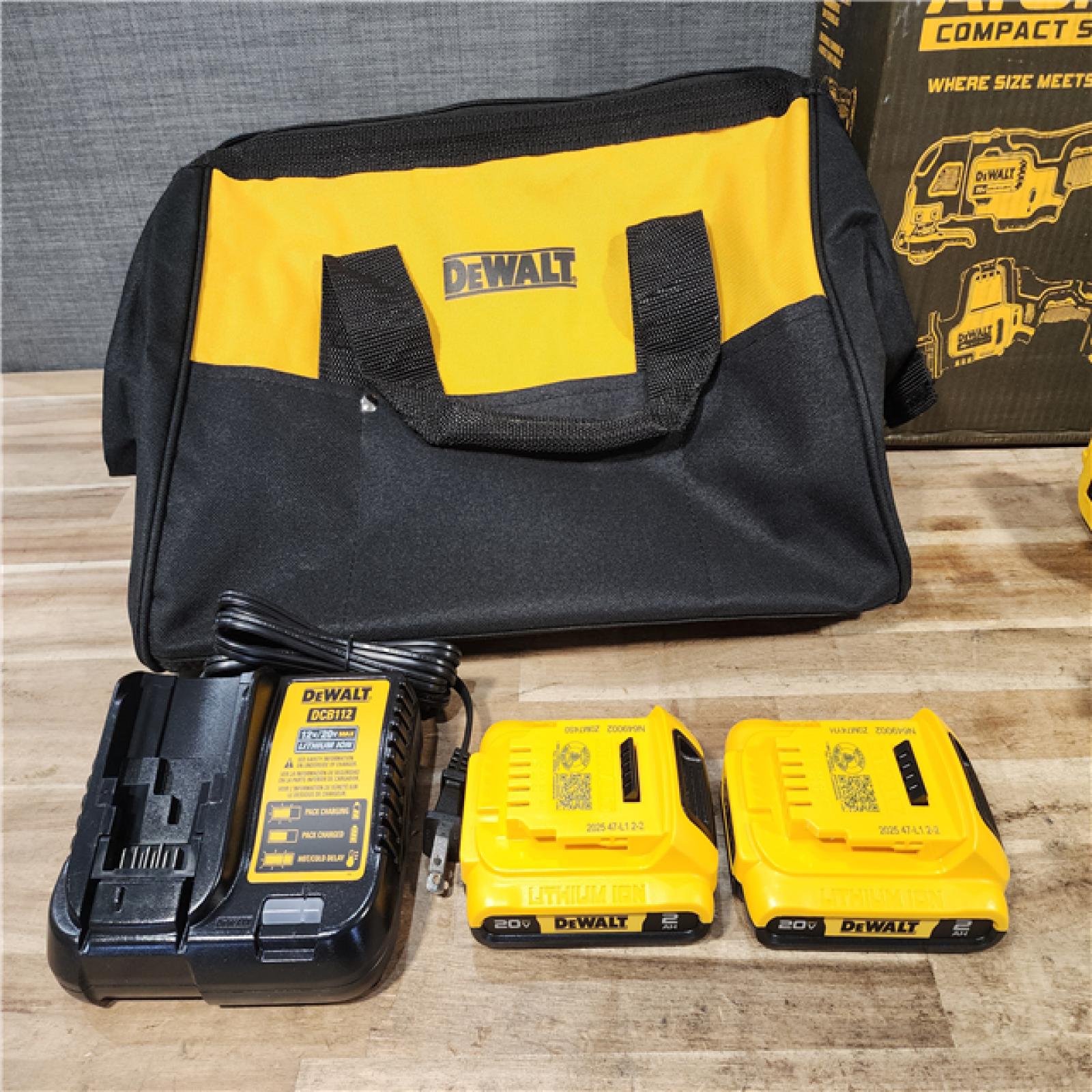 HOUSTON LOCATION - AS-IS DEWALT ATOMIC 20-Volt Lithium-Ion Cordless Brushless (3-Tool) Combo Kit