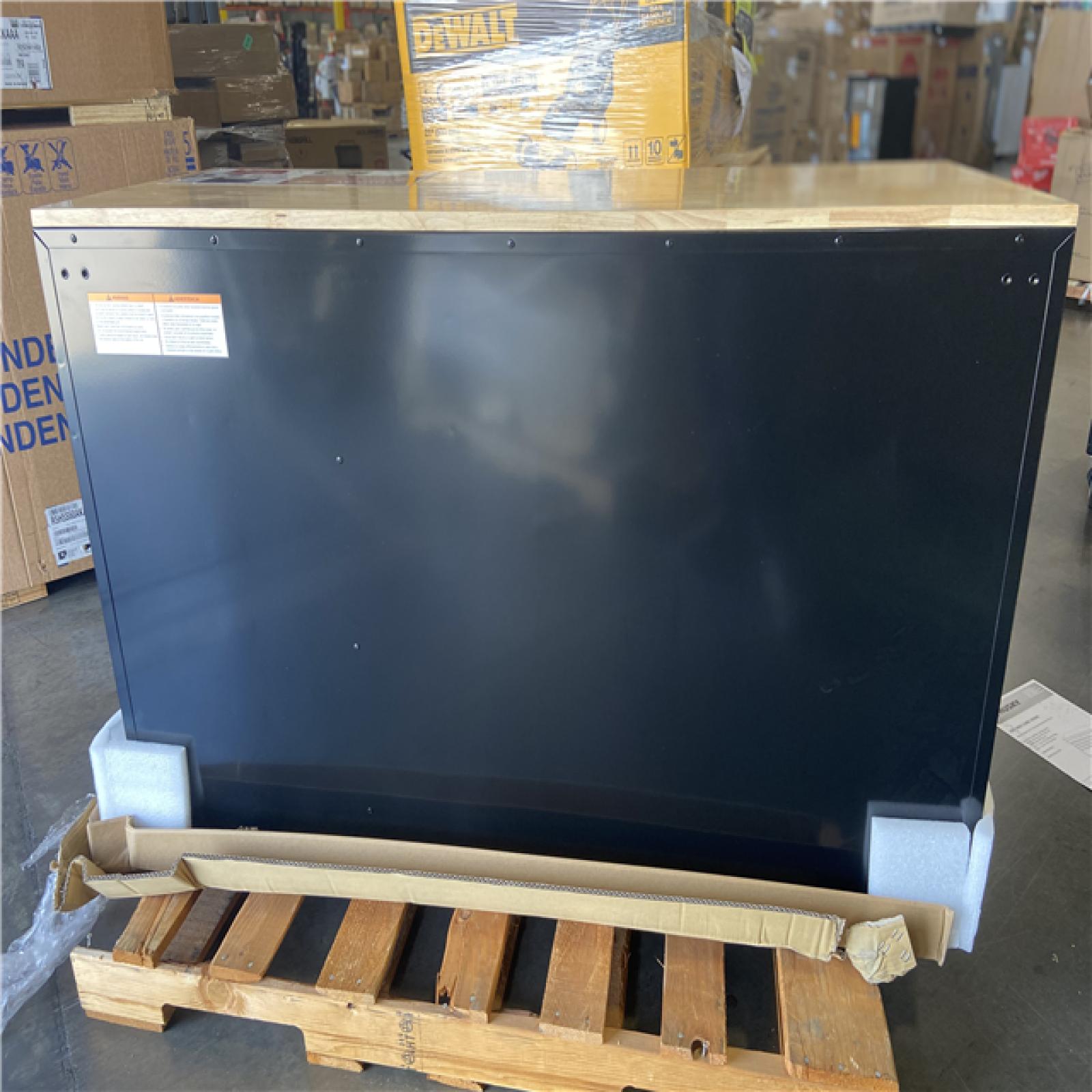 DALLAS LOCATION - Husky Modular Tool Storage 52 in. W x 20 in. D Standard Duty Black Mobile Workbench Cabinet