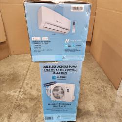 Phoenix Location NEW Hessaire DIY 22.5 SEER2 18,000 BTU Wi-Fi 1.5-Ton Ductless Mini Split Air Conditioner,Heat Pump, Variable Speed Inverter-208V/230V
