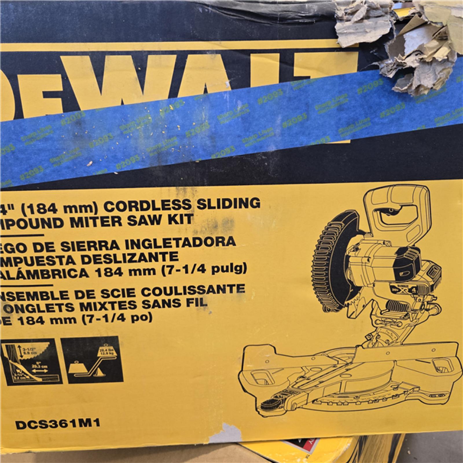 AS-IS DeWalt 20V MAX Cordless 7-1/4 in. Sliding Miter Saw Kit
