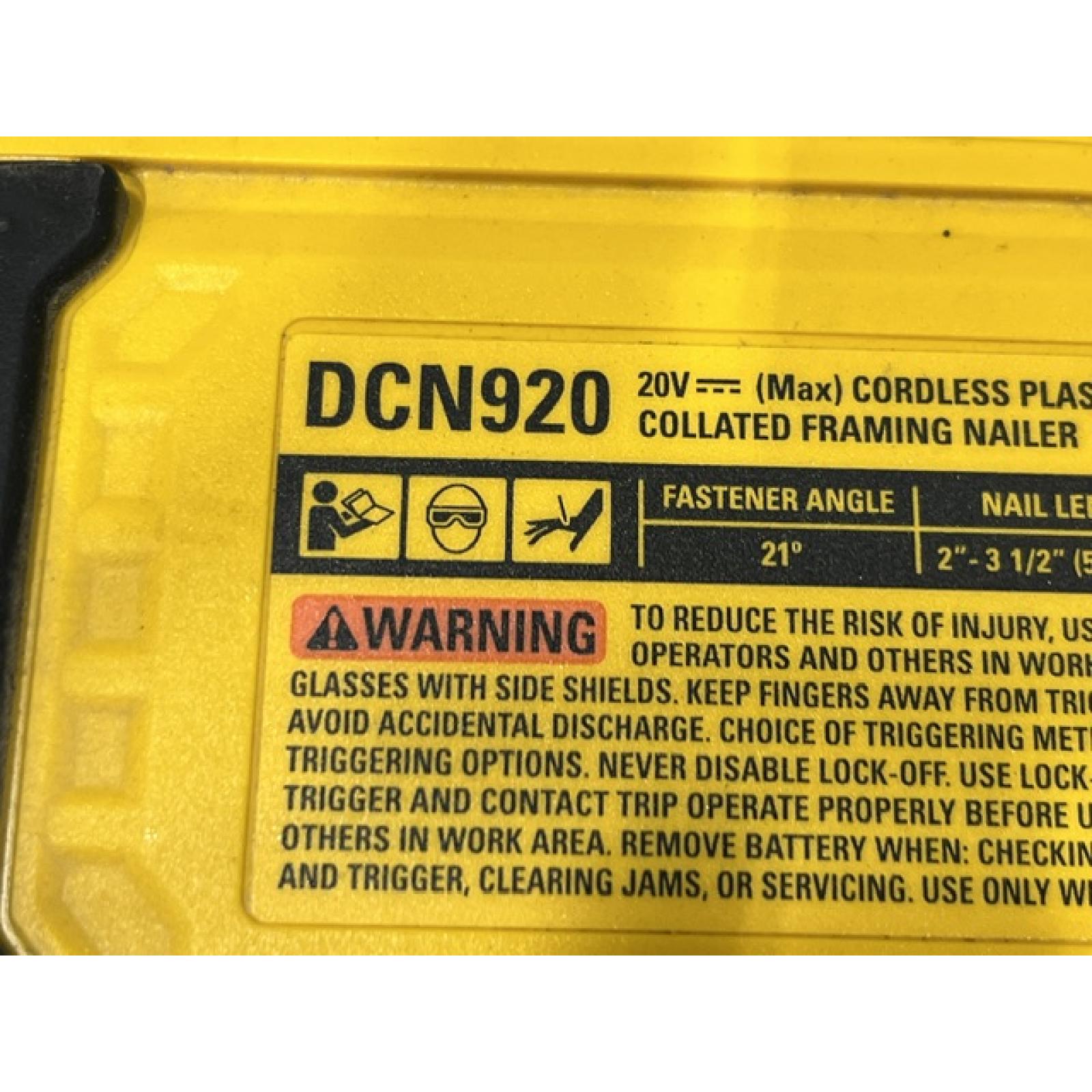 AS-IS DEWALT 20-Volt 21° Cordless Framing Nailer (Tool-Only)
