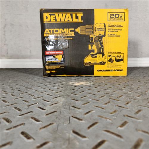 Houston Location - AS-IS DEWALT DCD799L1 ATOMIC Compact Series 20V MAX Brushless Cordless 1/2 Hammer Drill Kit 3.0 Ah