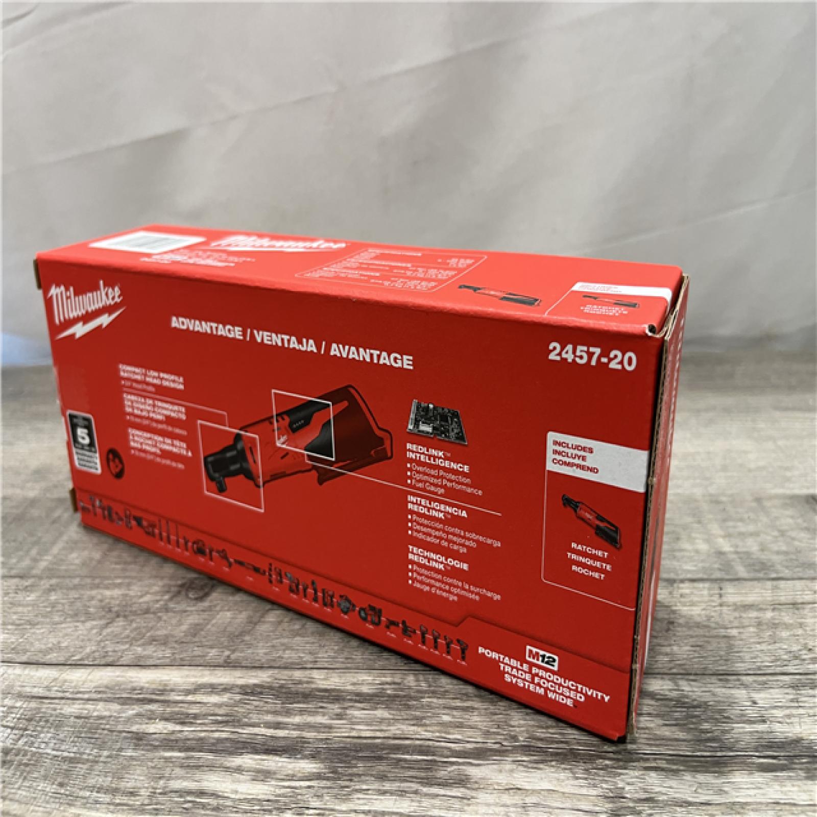 NEW - Milwaukee 12V Lithium-Ion Cordless 3/8 in. Ratchet (Tool-Only)