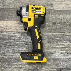 AS-IS DEWALT 20V MAX Lithium-Ion Brushless Cordless 1/4 in. Impact Driver Kit