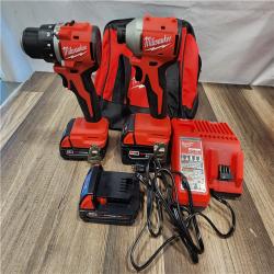 AS-IS- Milwaukee M18 Compact Brushless 2-Tool Combo Kit