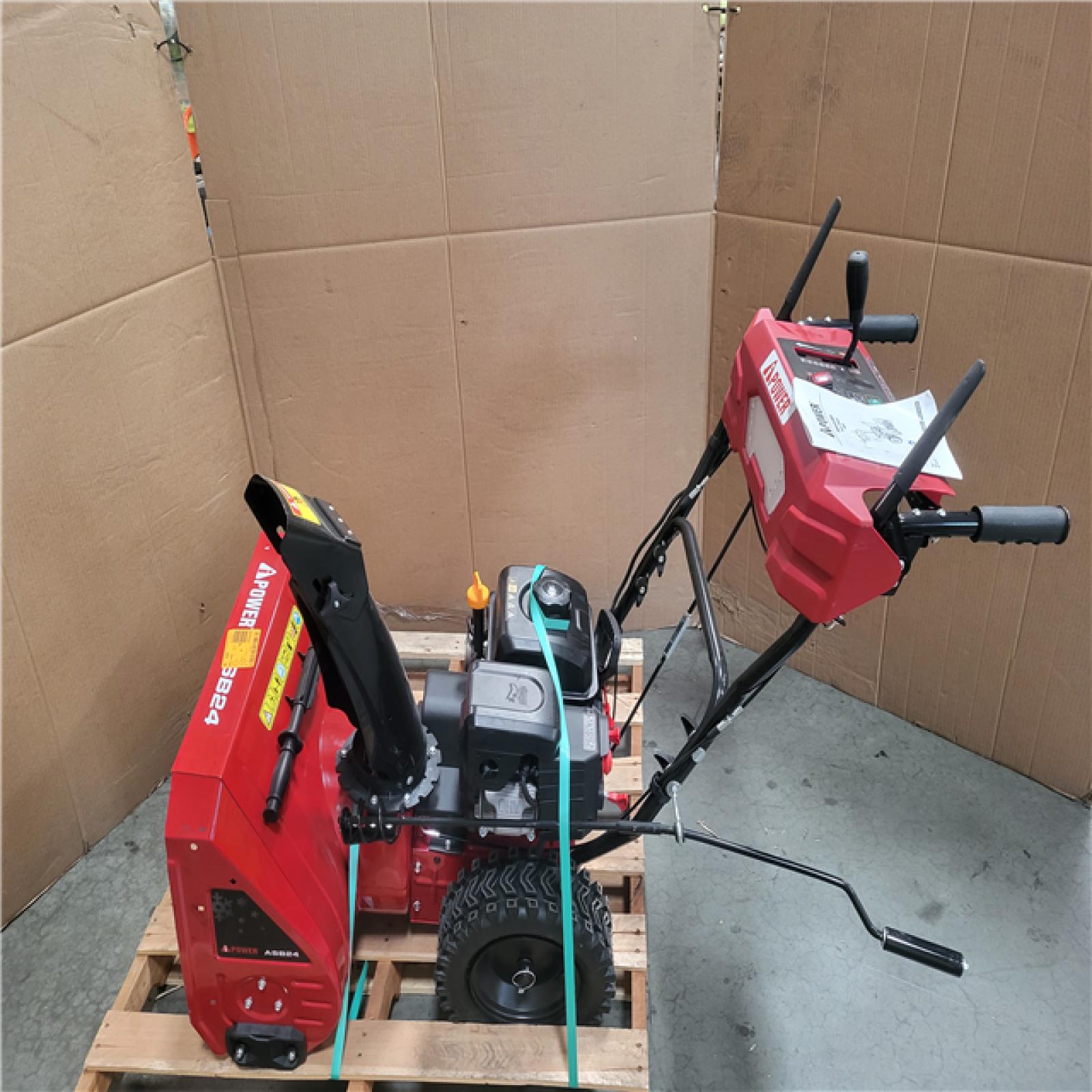 CALIFORNIA AS-IS LIKE NEW I-POWER 24 in. 212 Cc Self Propelled 2-Stage Gas Snow Blower with Electric Start and LED Light for Side Walk Driveway