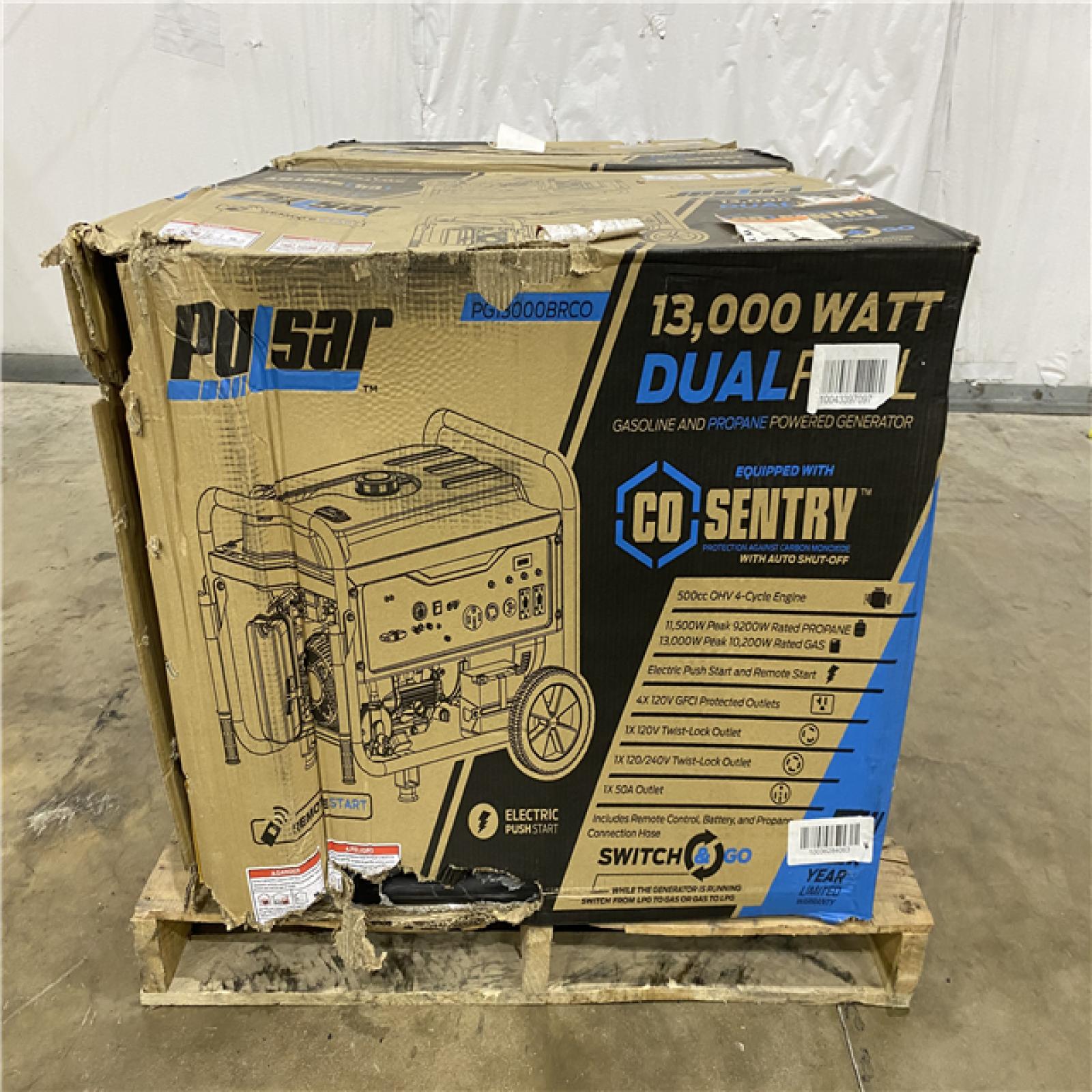 Houston Location AS IS - Pulsar 13,000 Watts Generator