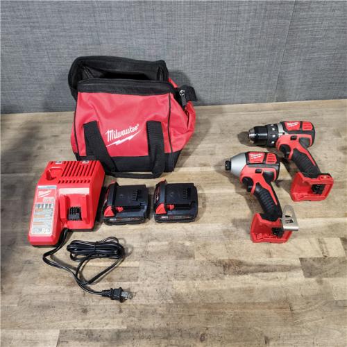 HOUSTON LOCATION - AS-IS Milwaukee 18V Cordless Brushed 2-Tool Drill/Driver and Impact Driver Kit