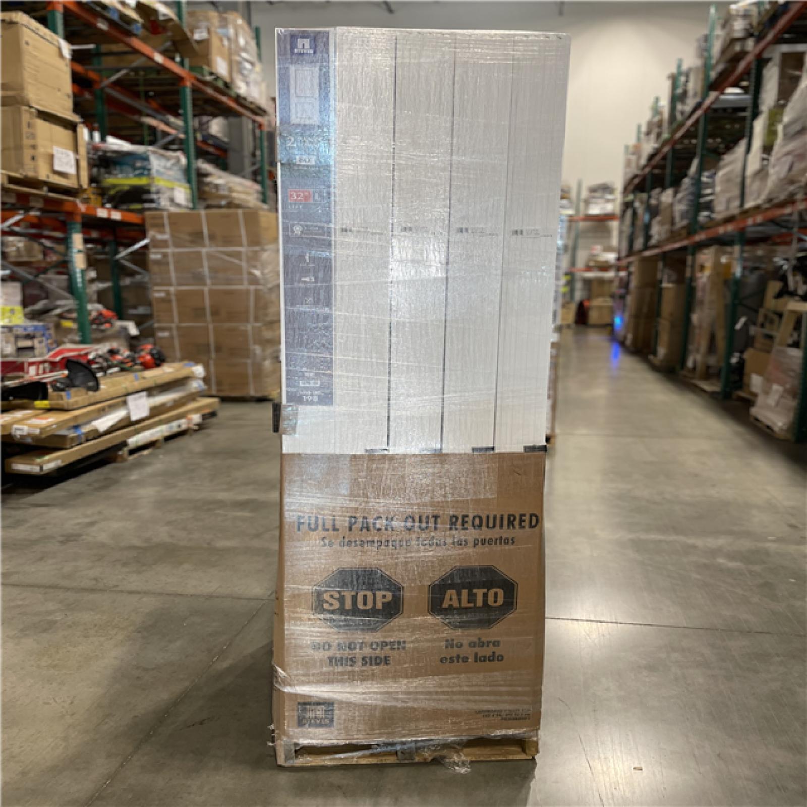 DALLAS LOCATION - 32 in. x 80 in. LH 2P Squaretop Hollow Core White Primed Composite Smooth Single Prehung Interior Door w/Bronze Hinges PALLET-(5 UNITS)