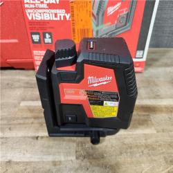 HOUSTON LOCATION - AS-IS (APPEARS LIKE NEW) Milwaukee 100 ft. REDLITHIUM Lithium-Ion USB Green Rechargeable Cross Line Laser Level with Charger