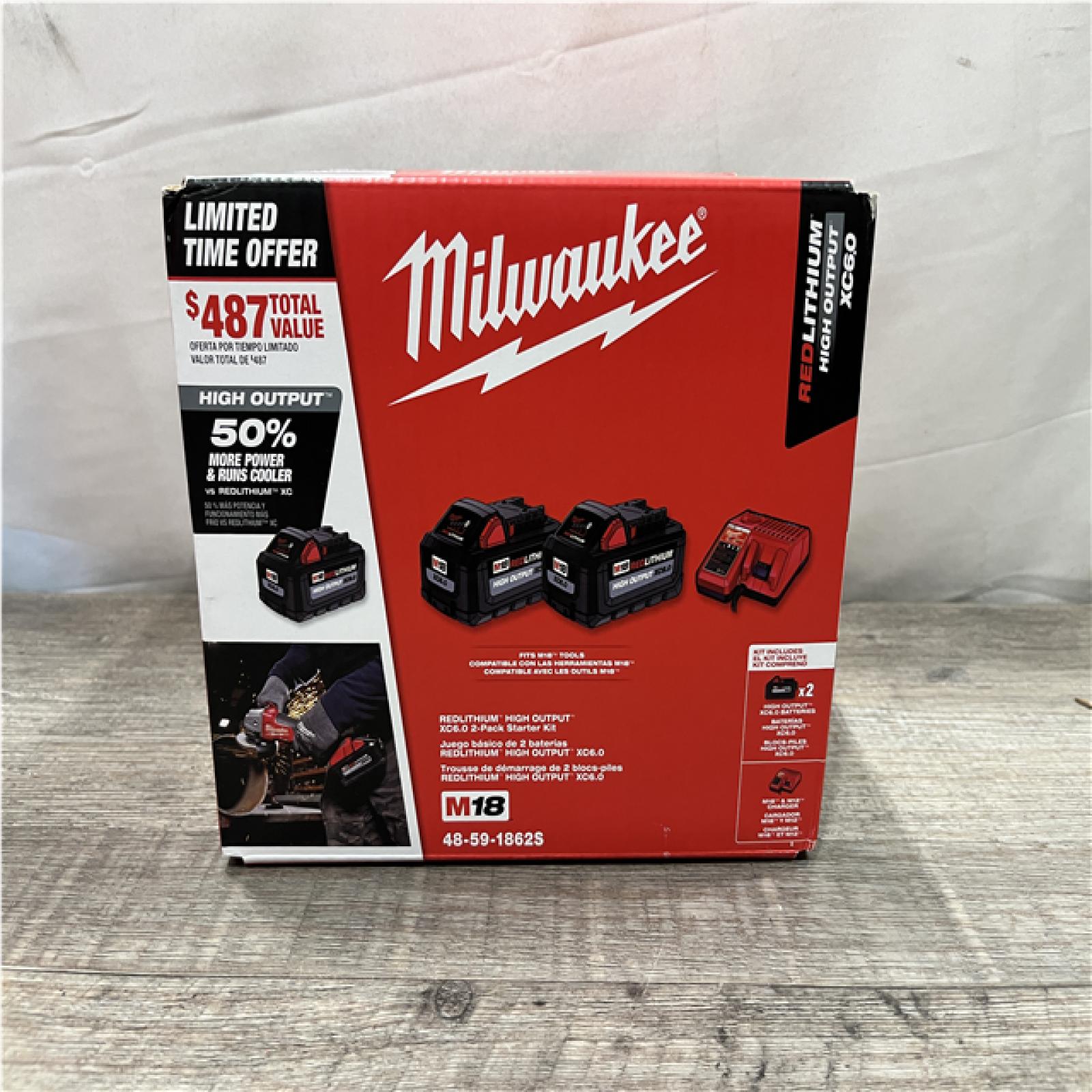 NEW - Milwaukee 18-Volt Lithium-Ion High Output Starter Kit