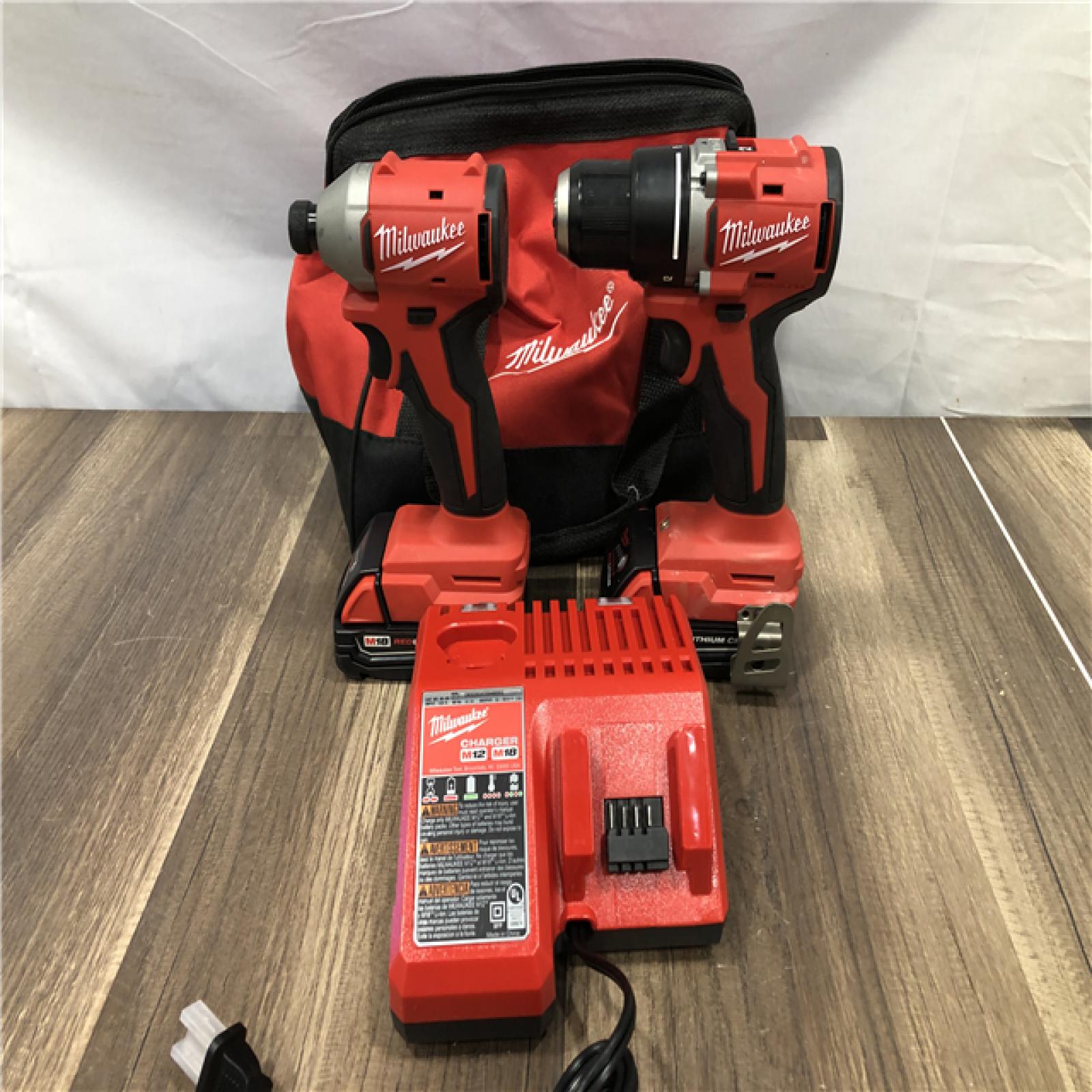 AS-IS Milwaukee 18V Lithium-Ion Brushless Cordless Compact Drill/Impact Combo Kit