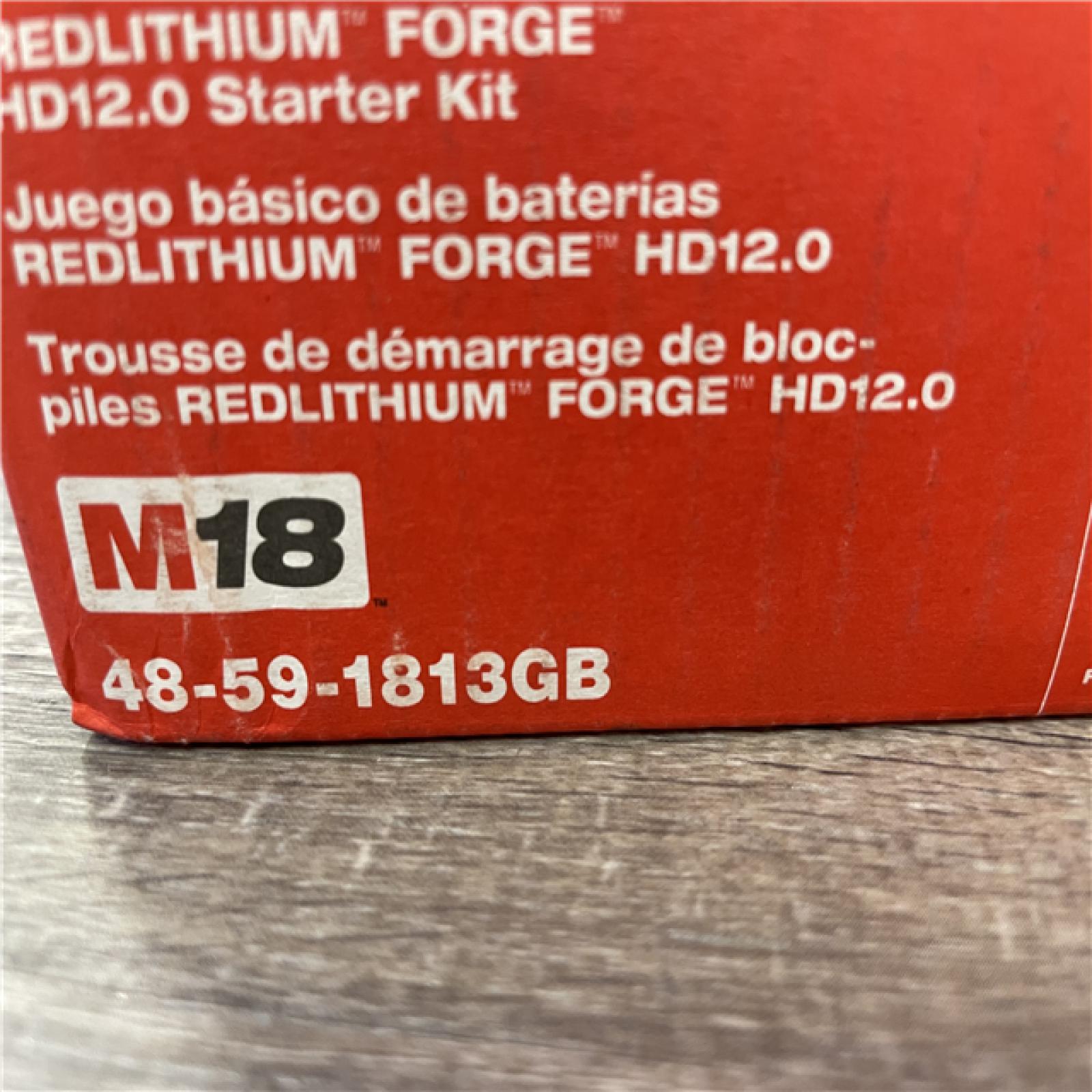 NEW - Milwaukee 18-Volt Lithium-Ion REDLITHIUM FORGE Starter Kit with 12. 0Ah Battery and Charger