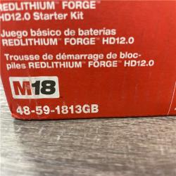 NEW - Milwaukee 18-Volt Lithium-Ion REDLITHIUM FORGE Starter Kit with 12. 0Ah Battery and Charger
