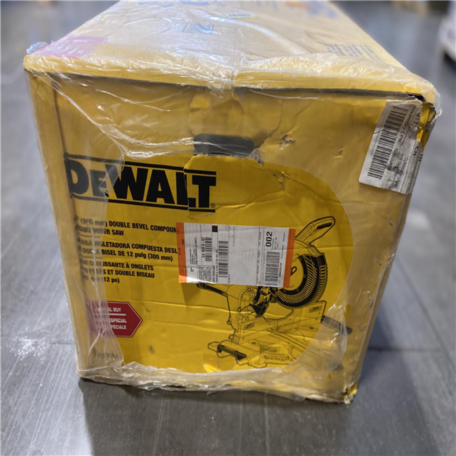 NEW! -  DEWALT 15 Amp Corded 12 in. Double Bevel Sliding Compound Miter Saw,