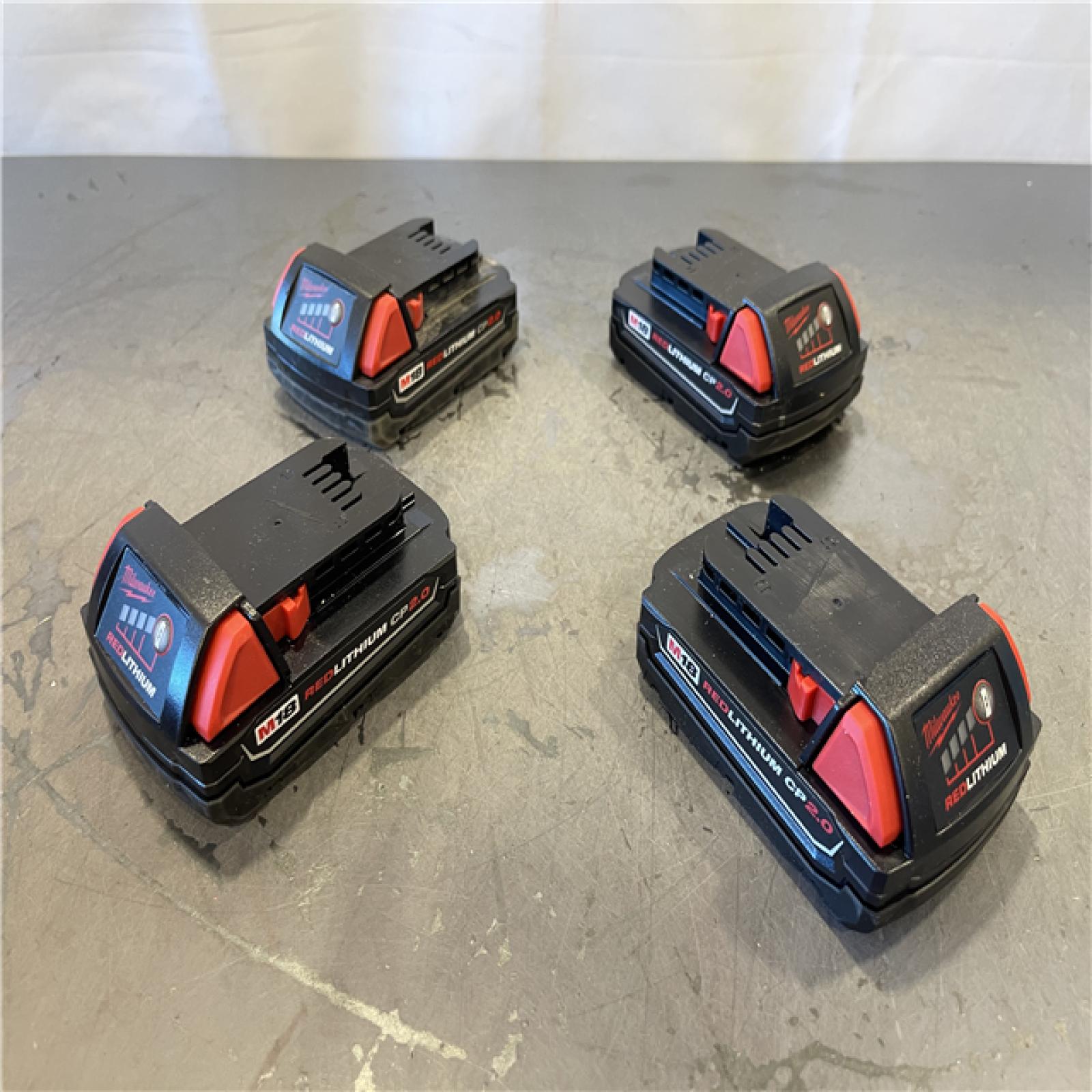 AS-IS - Milwaukee M18 18-Volt Lithium-Ion Compact Battery Pack Kit (4 Pack)