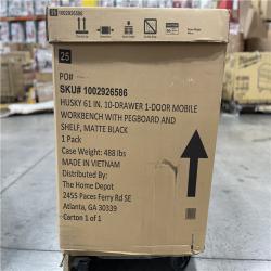 DALLAS LOCATION- AS-IS HUSKY 61 in. W x 26 in. D Heavy Duty 10-Drawer 1-Door Mobile Workbench