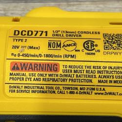 AS-IS DEWALT 20V MAX Cordless 1/2 in. Drill/Driver Kit