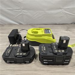 LIKE NEW! - Ryobi ONE+ 18V Li-Ion Starter Kit - 4.0 Ah Battery  2.0 Ah Battery  Charger