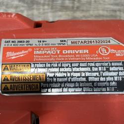 AS-IS Milwaukee FUEL 18V Lithium-Ion Brushless Cordless 1/4 in. Hex Impact Driver (Tool-Only)