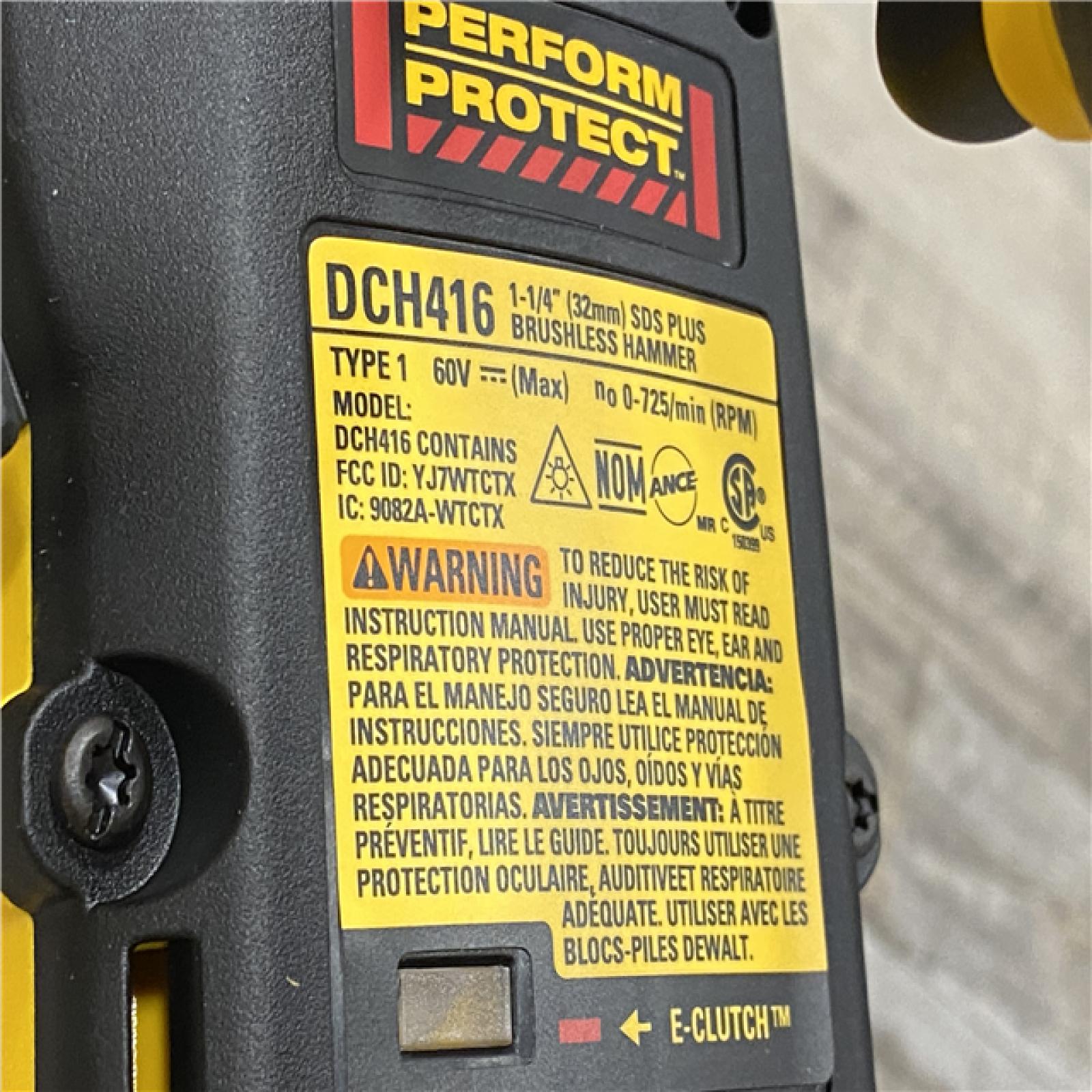 LIKE NEW -  DEWALT FLEXVOLT 60V MAX Cordless 1-1/4 in. SDS Plus Rotary Hammer (Tool Only)