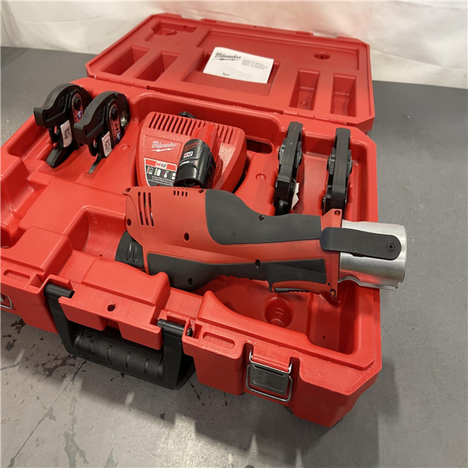 AS-IS - Milwaukee M12 12-Volt Lithium-Ion Force Copper Logic Cordless Press Tool Kit