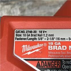 AS-IS Milwaukee FUEL 18-Volt Lithium-Ion Brushless Cordless Gen II 18-Gauge Brad Nailer (Tool-Only)