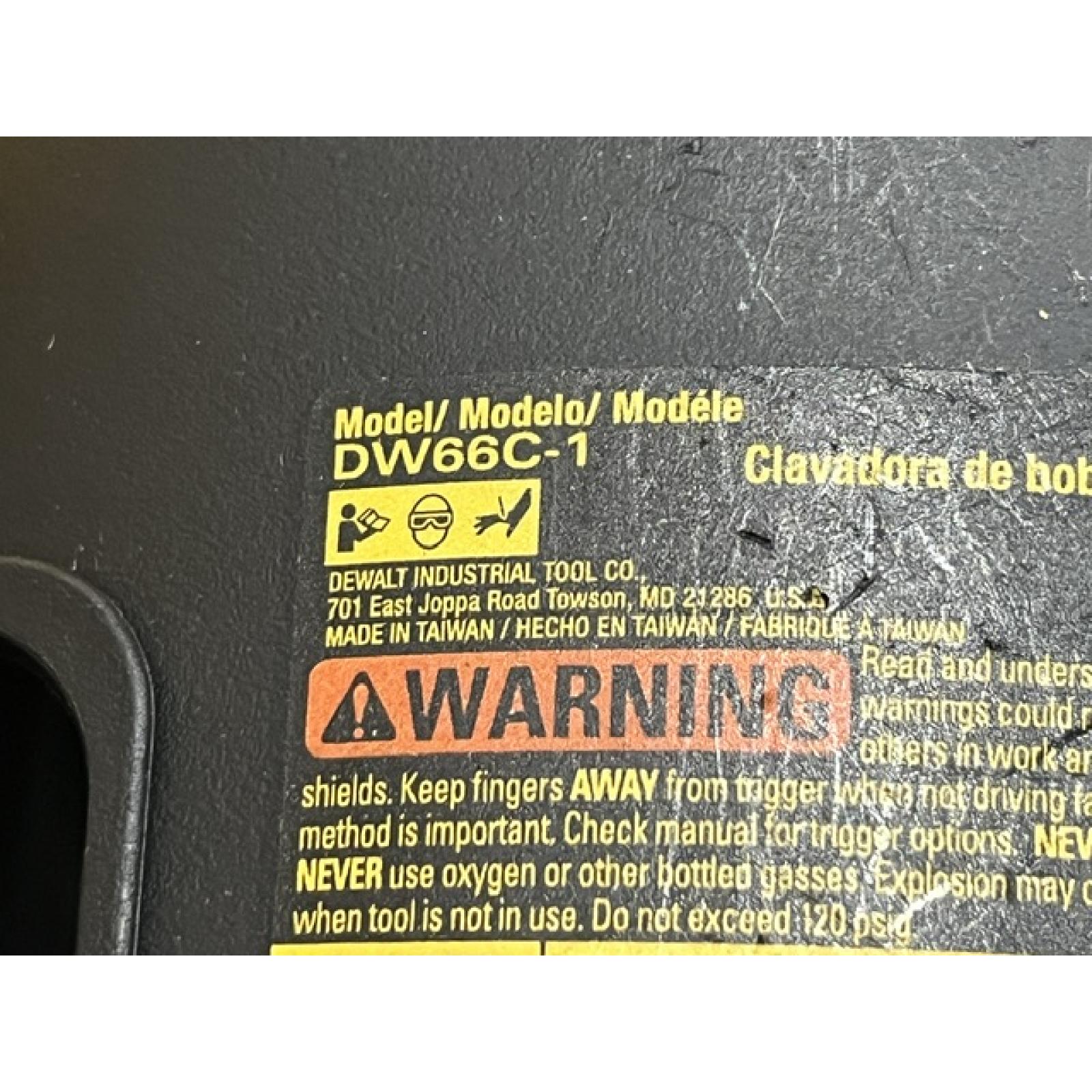 AS-IS DEWALT Pneumatic 15-Degree Coil Corded Siding Nailer