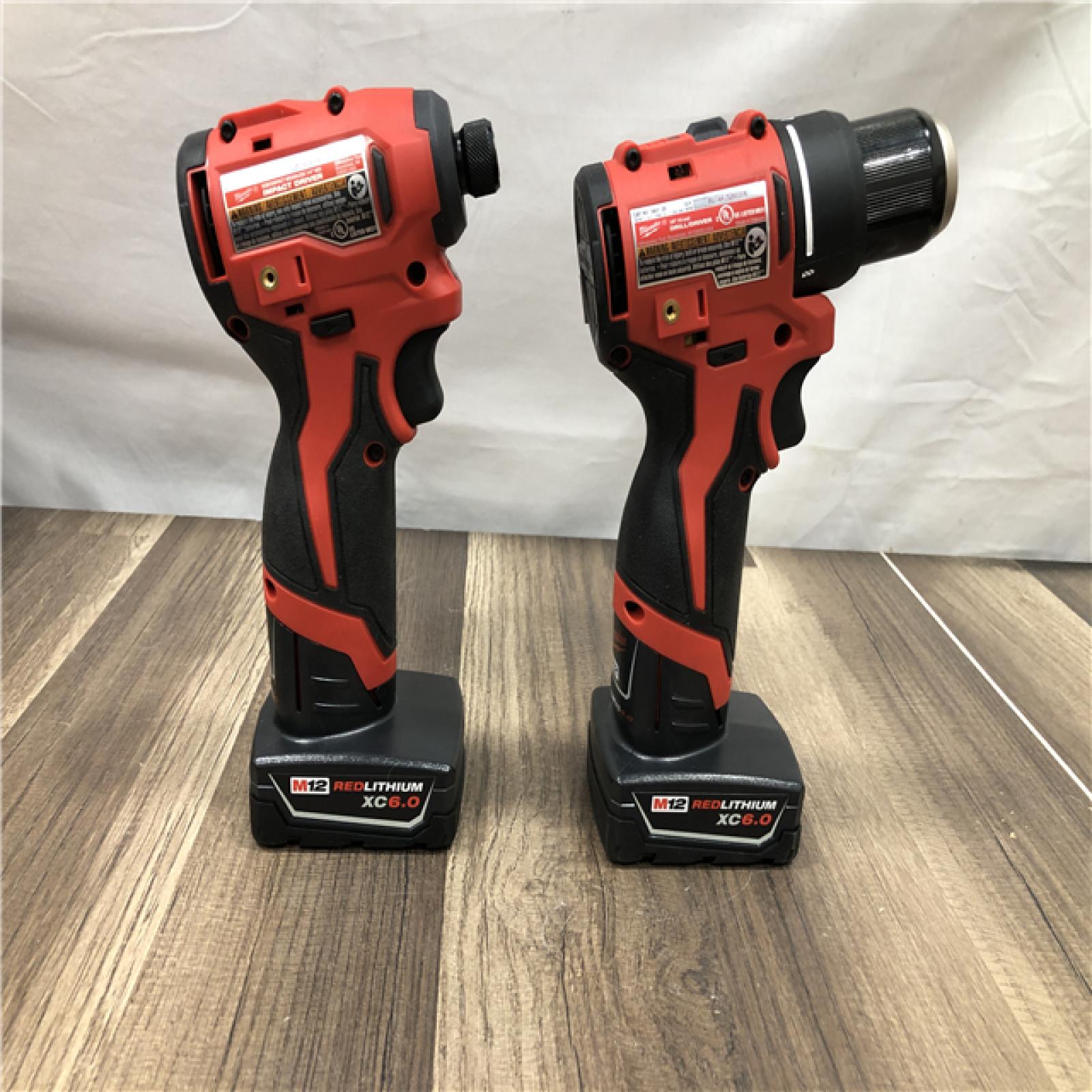 AS-IS Milwaukee 12-Volt Lithium-Ion Brushless Cordless Subcompact Drill and Impact Driver Combo Kit