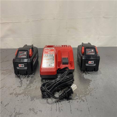 AS-IS- Milwaukee 18-Volt Lithium-Ion High Output Battery Starter Kit with Two 6.0 Ah Battery and Charger
