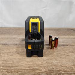 AS-IS DEWALT 165 Ft. Red Self-Leveling Cross-Line and Plumb Spot Laser Level with (3) AAA Batteries & Case