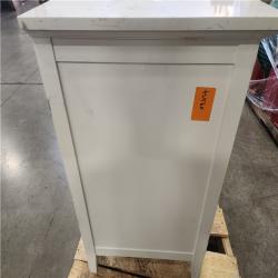Phoenix AS-IS Home Decorators Collection Dennick 60 in. Double Sink White Bath Vanity with White Engineered Stone Top (Assembled)