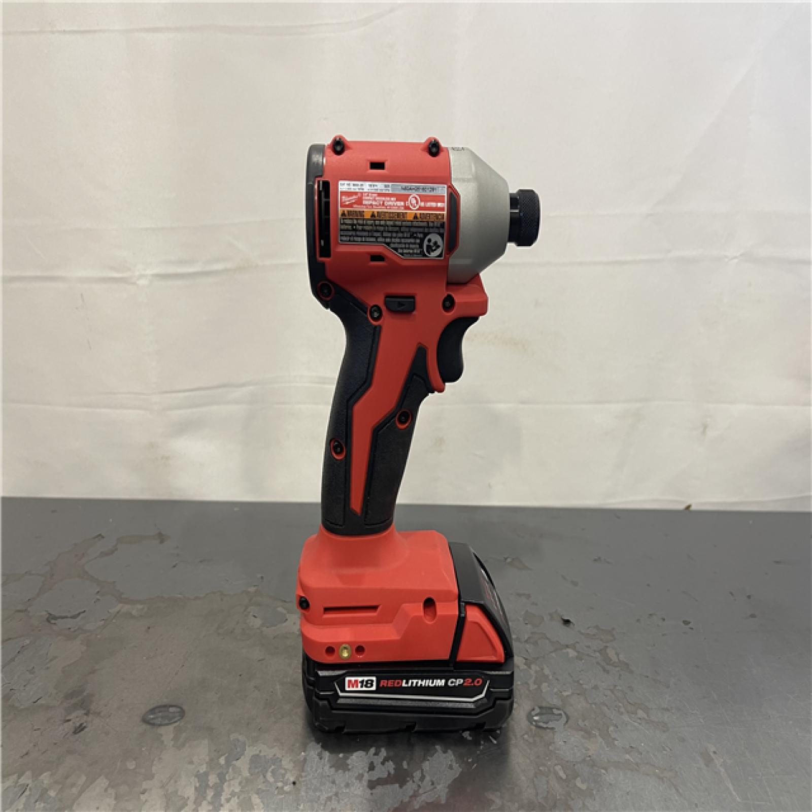 AS-IS- Milwaukee M18 Compact Brushless 1/4  Hex Impact Driver Kit