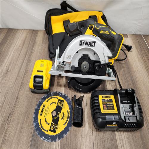 AS-IS - DEWALT 20V MAX Lithium-Ion Cordless Brushless 6-1/2 in. Circular Saw Kit with 5.0 Ah Battery and Charger