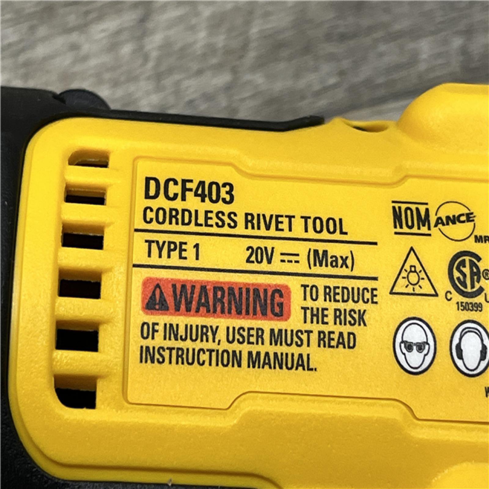 AS-IS DEWALT 20-Volt MAX Cordless 3/16 in. Rivet Tool (Tool-Only)