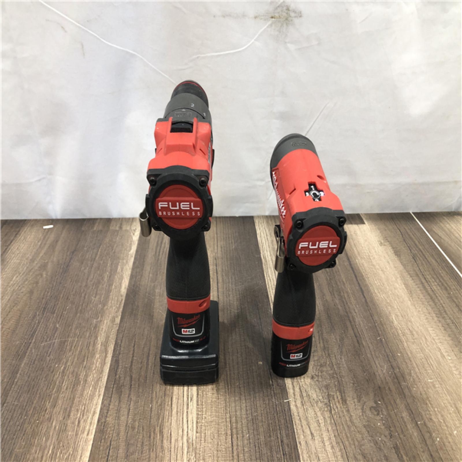 AS-IS Milwaukee FUEL 12-Volt Lithium-Ion Brushless Cordless Hammer Drill and Impact Driver Combo Kit