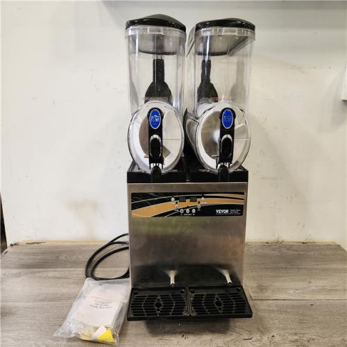 Phoenix Location AS-IS VEVOR 1014 oz. Commercial Slushy Machine 15L x 2 Tanks Frozen Drink Machine Snow Cone Machine 120 Cups Stainless Steel 1000W