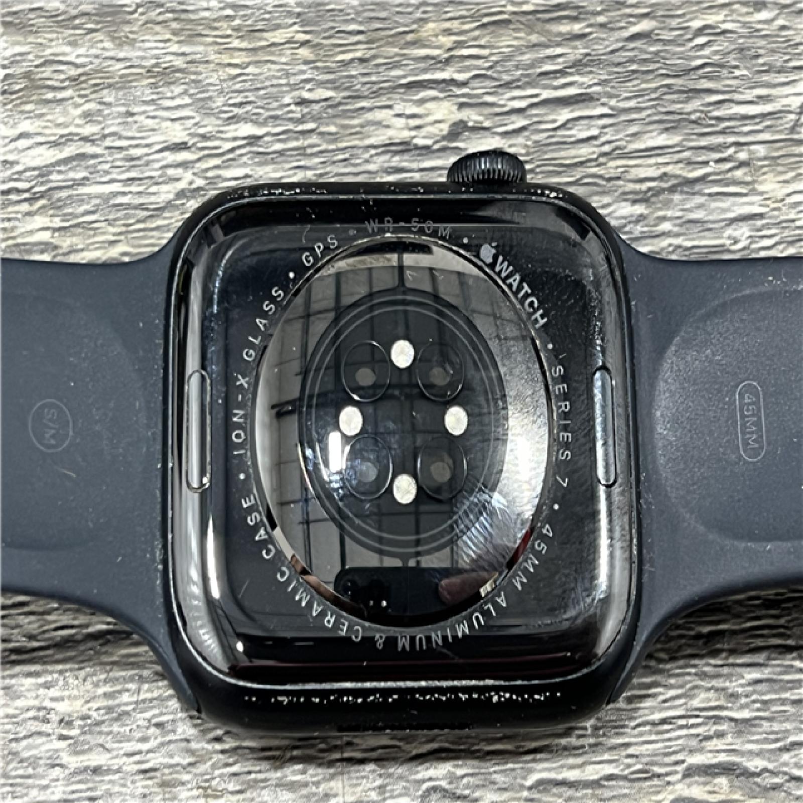 AS-IS  Apple Watch Series 7 45mm GPS Midnight Aluminum Case - Midnight Sport Band