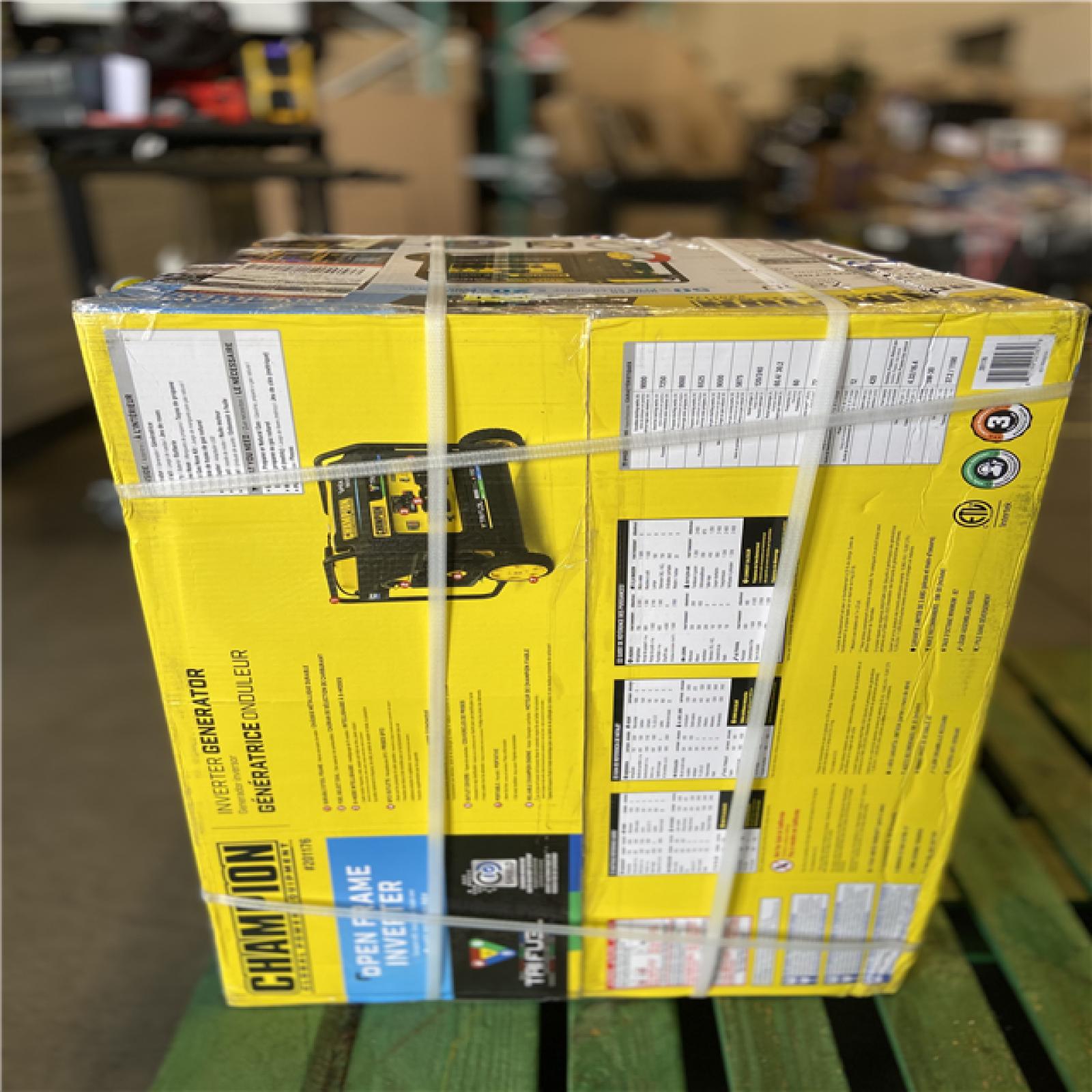 DALLAS LOCATION -  Champion Power Equipment 9000-Watt Electric Start Gasoline Propane and Natural Gas Tri Fuel Open Frame Inverter Generator