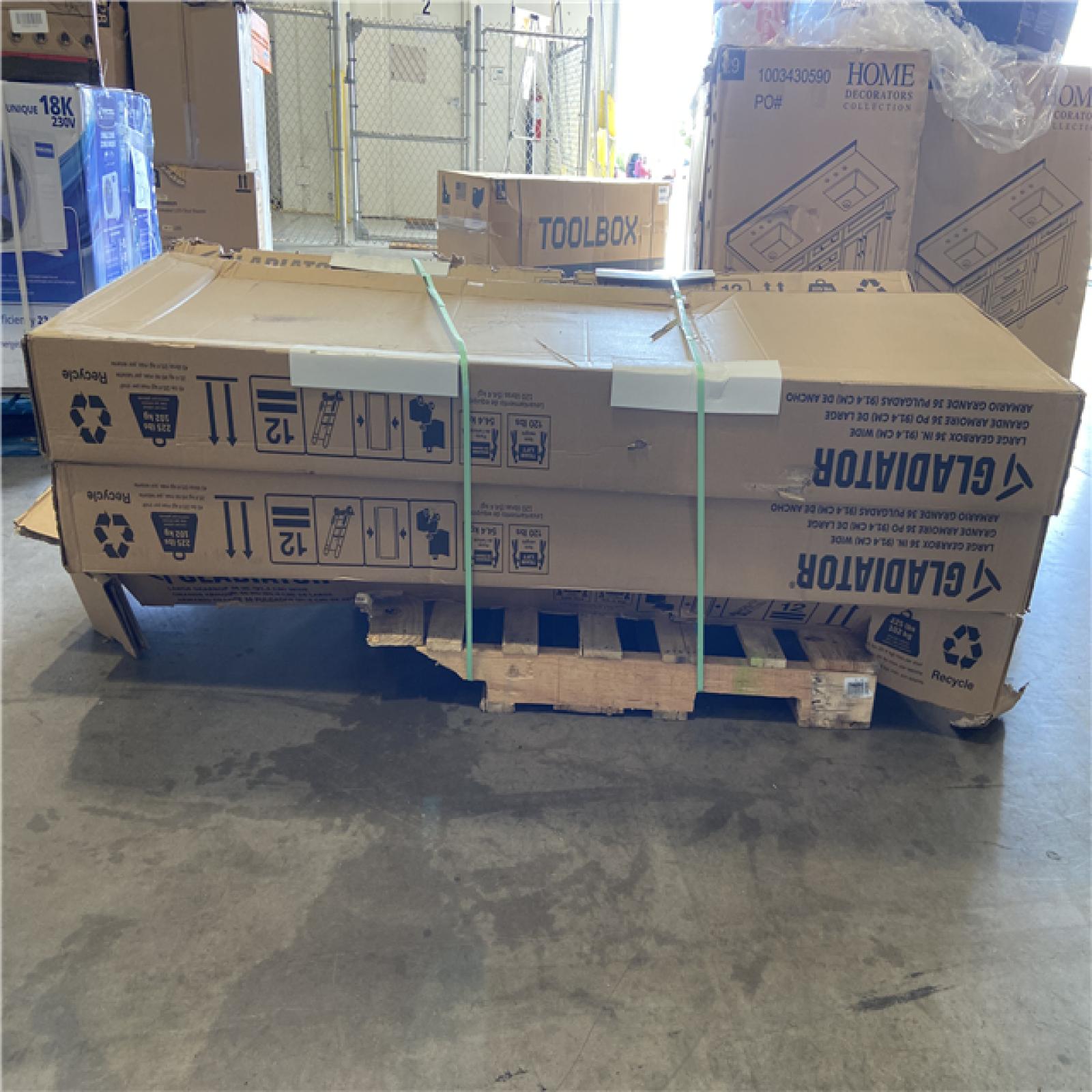 DALLAS LOCATION - Gladiator Ready-to-Assemble Steel Freestanding Garage Cabinet in Gray Slate (36 in. W x 72 in. H x 18 in. D) - 4 UNITS