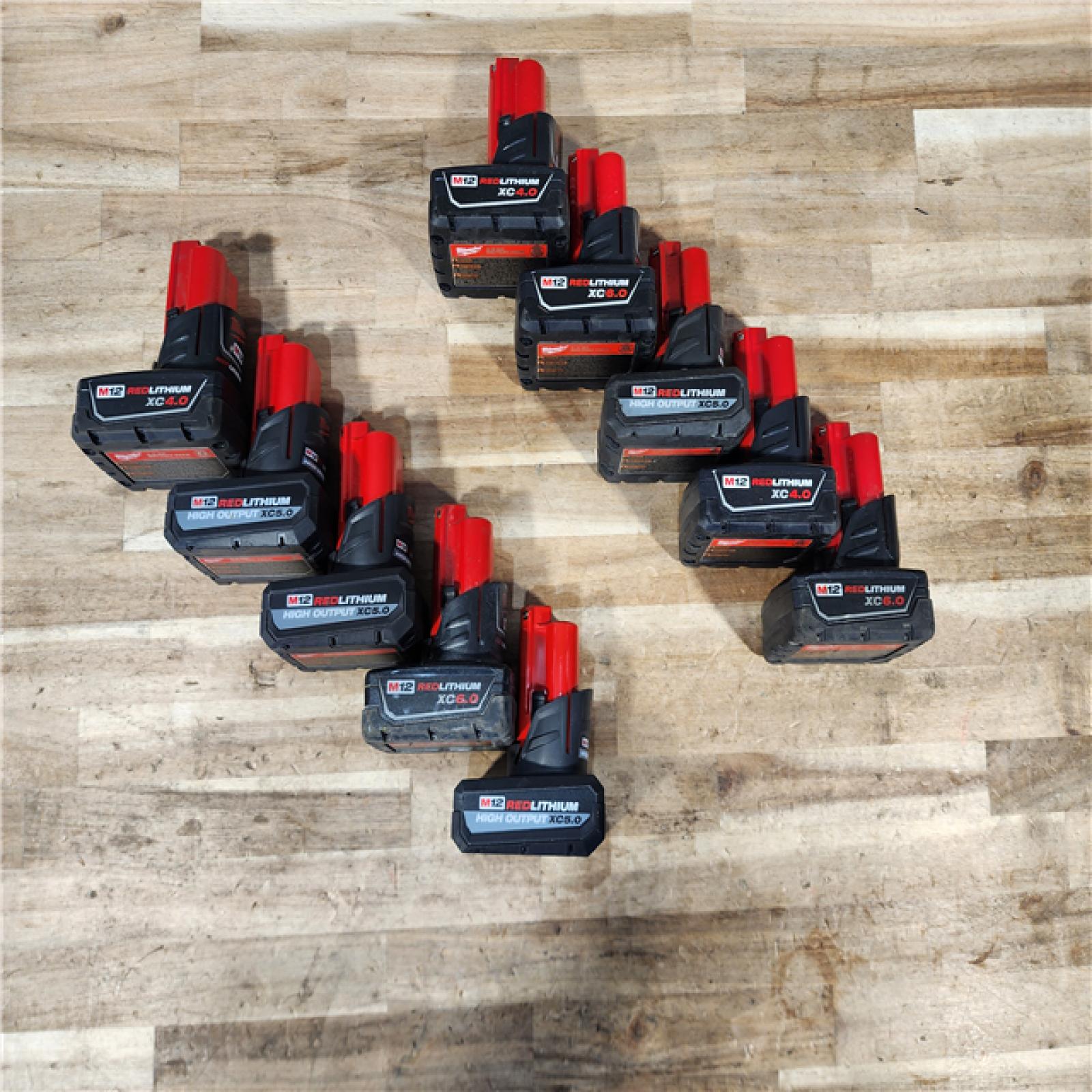 HOUSTON LOCATION - AS-IS MILWAUKEE BATTERY PACK QTY - 10