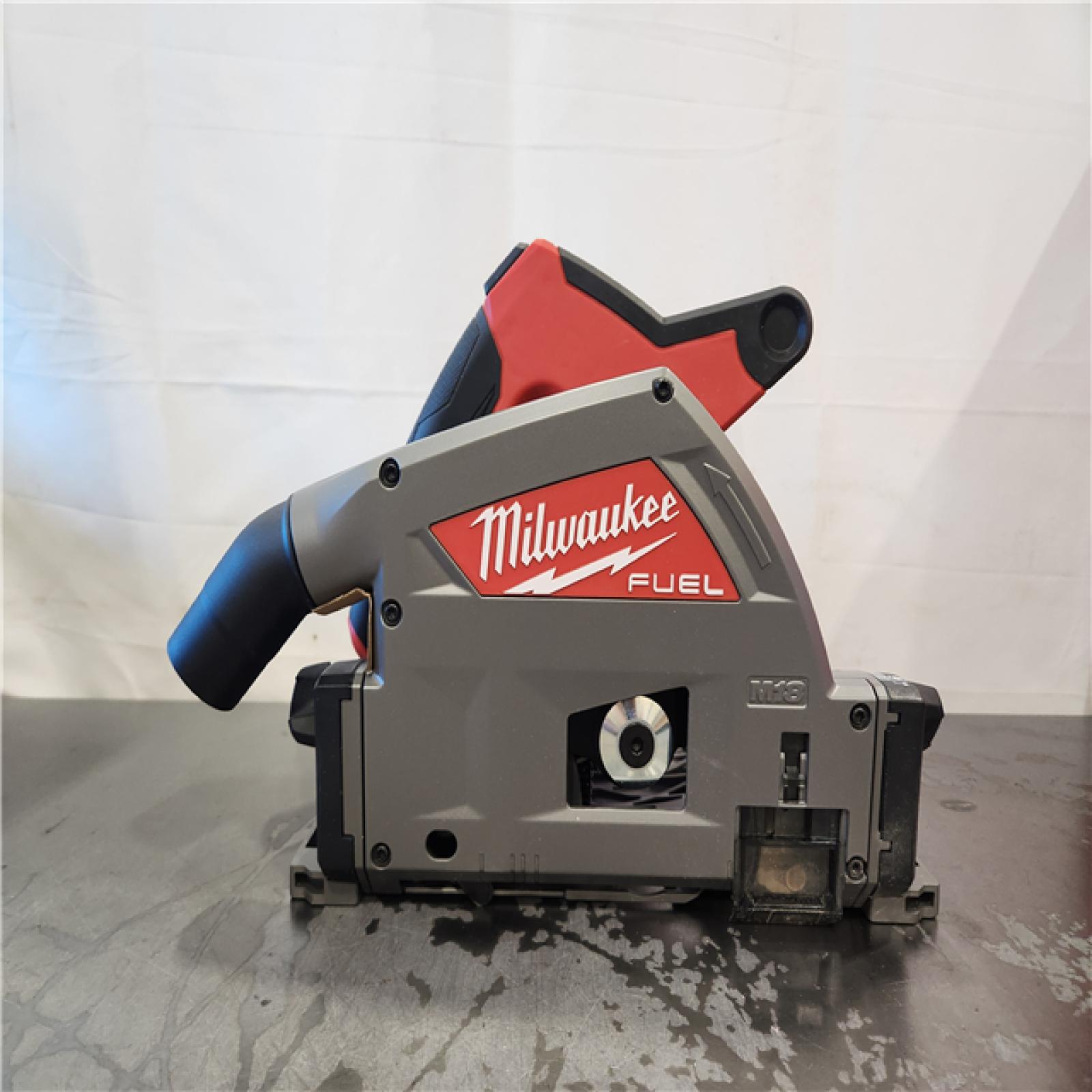 AS-IS- Milwaukee FUEL 18V Lithium-Ion Cordless Brushless 6-1/2 in. Plunge Cut Track Saw (Tool-Only)
