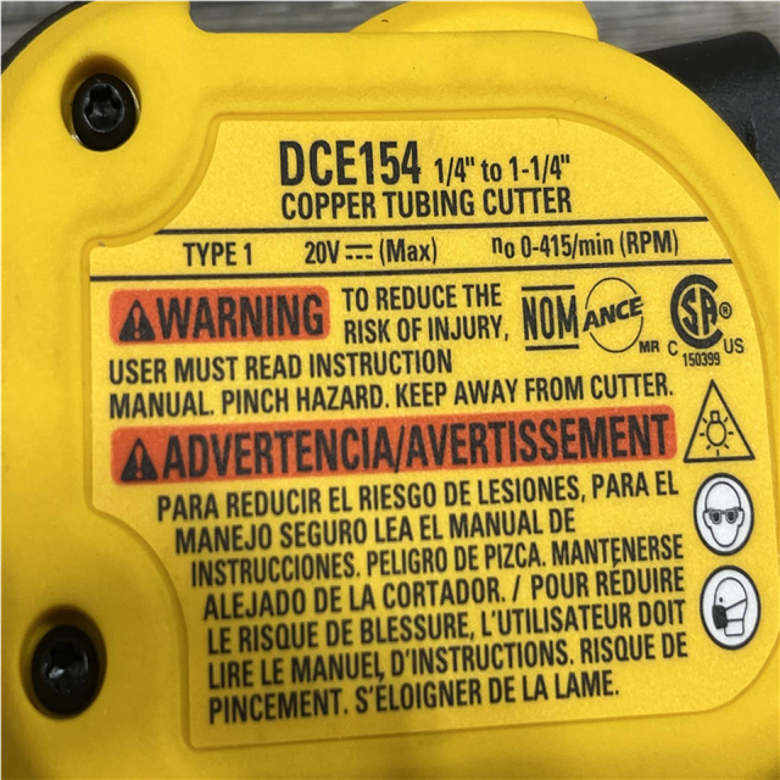AS-IS DEWALT 20-Volt MAX XR Copper Cutter (Tool Only)