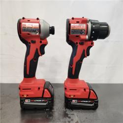 AS-IS- Milwaukee18V Lithium-Ion Brushless Cordless Compact Drill/Impact Combo Kit