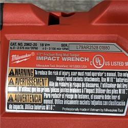 AS-IS Milwaukee FUEL 18V Cordless Mid Torque 1/2 in. Impact Wrench w/ 12 FUEL 3/8 in. Ratchet Combo Kit