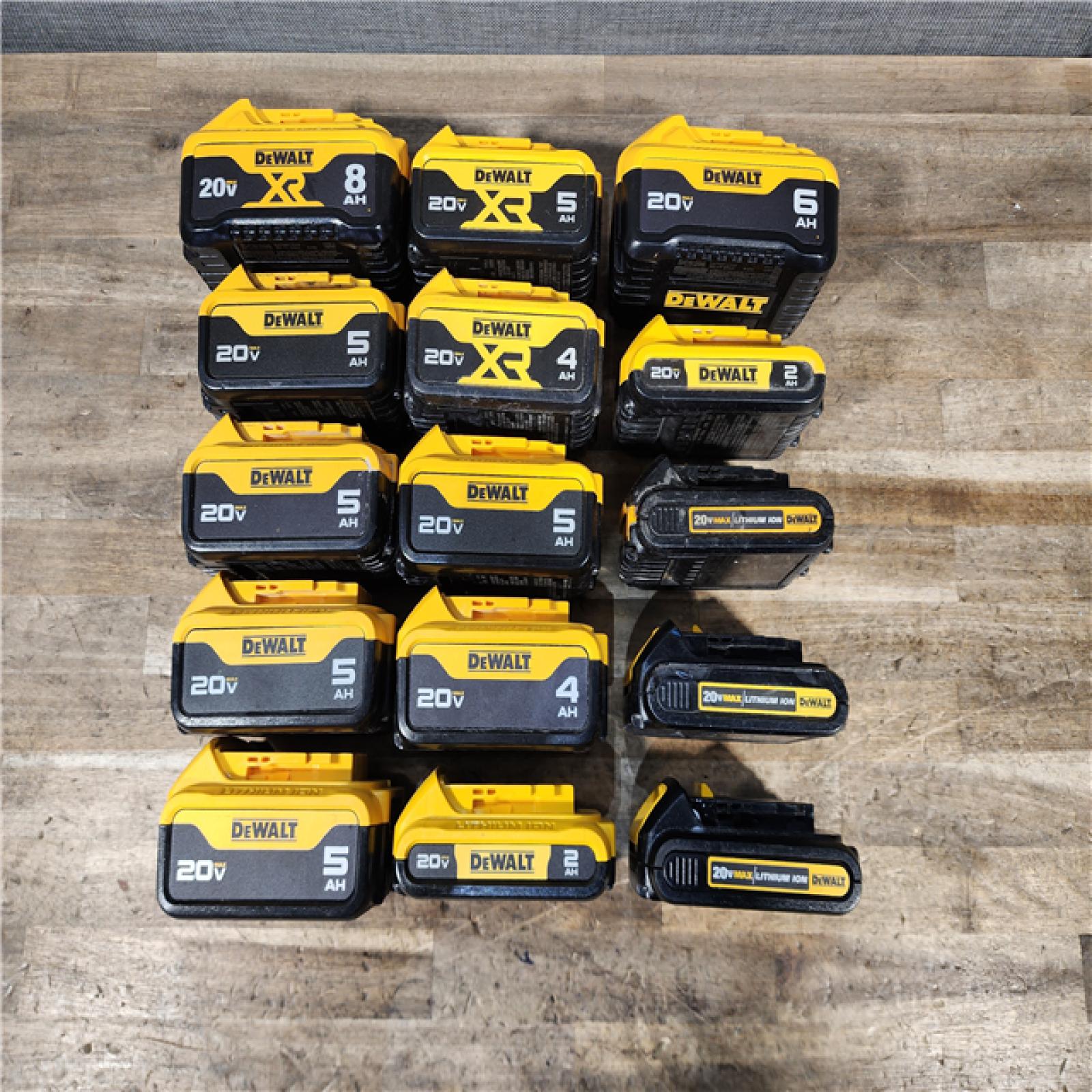 HOUSTON LOCATION - AS-IS DEWALT BATTERY PACK QTY - 15