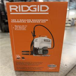 NEW! -RIDGID 18-Volt Cordless Battery 4 Gallon Backpack Chemical Sprayer with 2.0 Battery and Charger