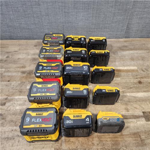 HOUSTON LOCATION - AS-IS DEWALT BATTERY PACK QTY - 15